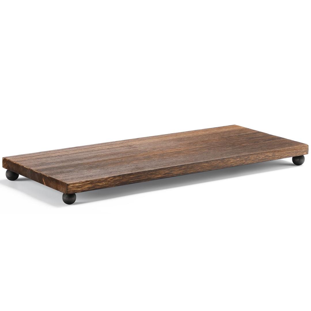 Amyhill Wood Pedestal Stand Riser Decor,Classic,Dark Brown,22 X 9 Inch