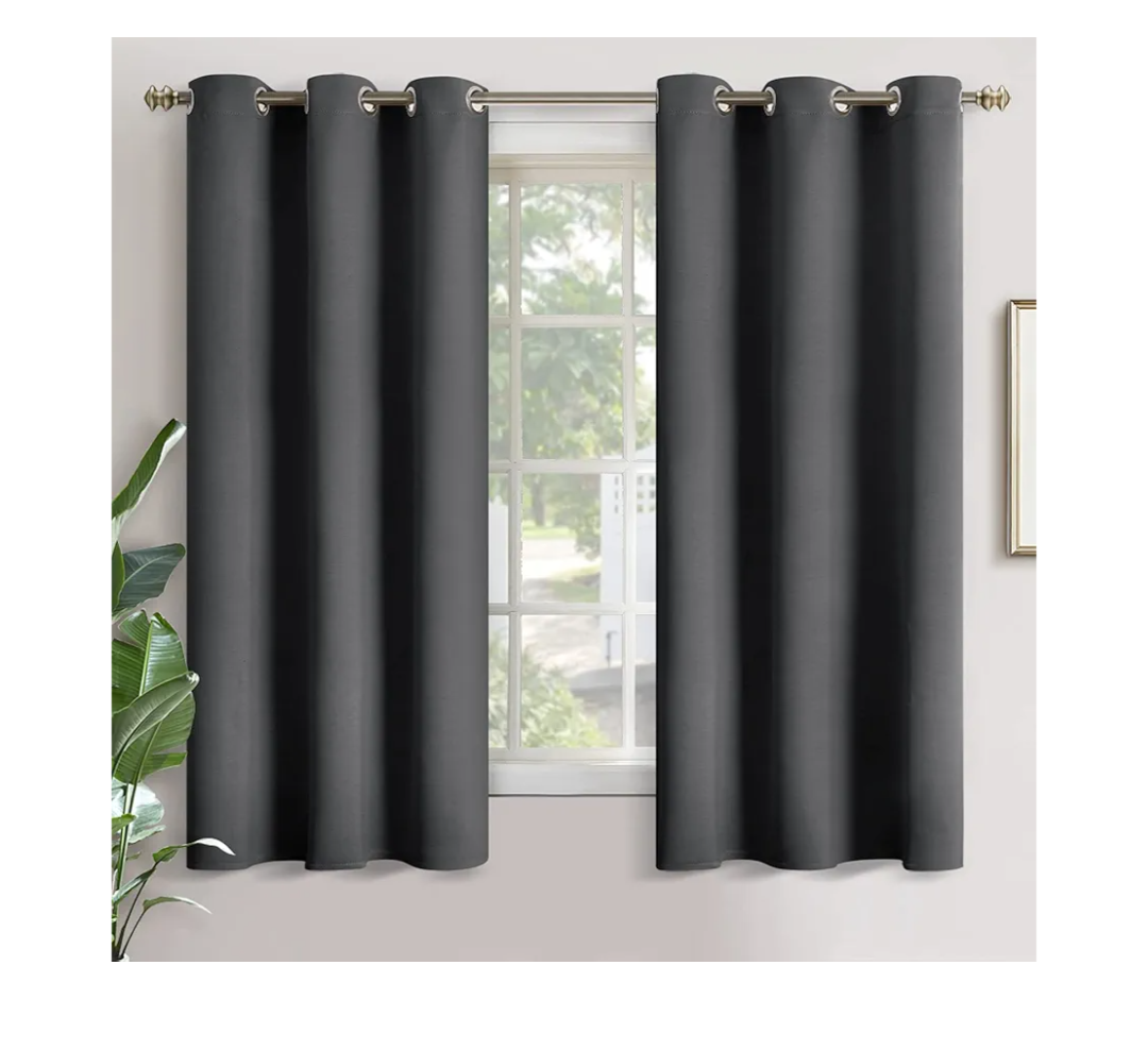 YoungsTex Blackout Curtains for Bedroom 63 Inches Long 2 Panels - Room Darkening Window Drapes with Grommet Thermal Insulated Privacy for Living Room, 42 x 63 Inch, Dark Grey
Amazon's Choice