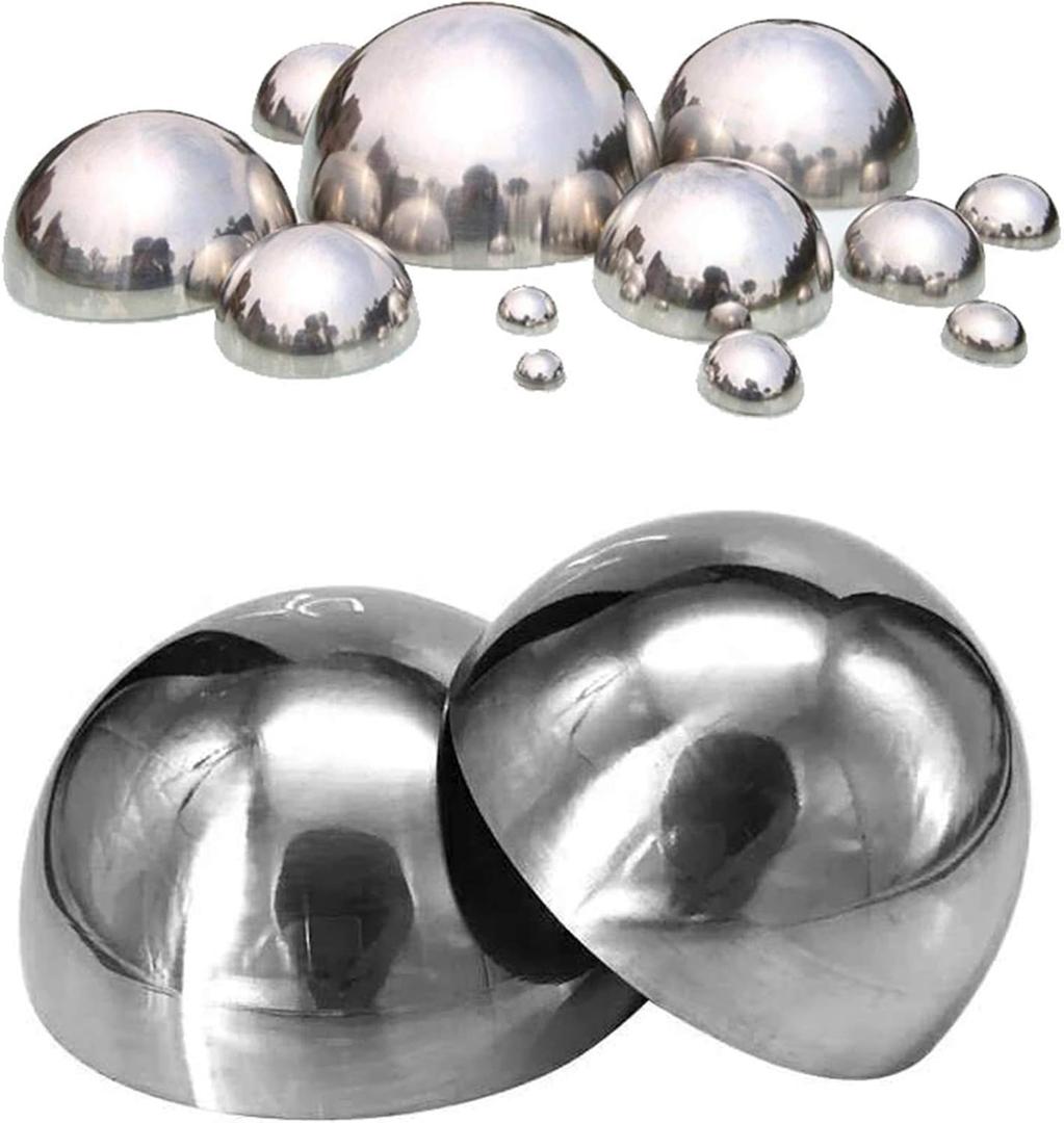 6pcs Hollow Hemisphere Ball Gazing Ball Half for Outdoor Decoration Shopping Mall Decor Wall Decorated (Silver)