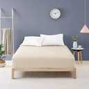 Fitted Sheet- COSMOPLUS Full Fitted Sheet OnlyNo Flat Sheet or Pillow Shams,4 Way Stretch Micro-Knit,Snug Fit,Wrinkle Free,for Standard Mattress and Air Bed Mattress from 8 Up to 14, Beige