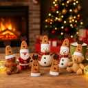 Nuenen 100 Pcs Mini Santa Hats 2.4x4.7 Inch Christmas Mini Elf Hats for Crafts Gifts Wine Bottle Xmas Party Table Decorations