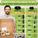 CARPATHEN 100FT Drip Irrigation System - Complete Garden Watering System w 15pcs 360 Atomizing Nozzles, 16 Adjustable Drip Emitters 5/16 and 1/4 Tubing- Constant Pressure Watering Spray System