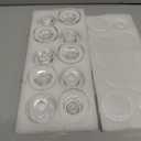 Hewory Glass Taper Candle Holders: 10 PCS Candlestick Holders Clear Short Tapered Candle Holder Set - Candle Stick Holder Decor for Table Centerpiece Wedding Party Advent Christmas Home Decorations