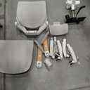 GABRYLLY Ergonomic Office Chair, High Back Home Desk Chair with Flip-Up Arms, Headrest, 90-120° Tilt and Wide Cushion, 300LBS White Mesh Chair for Work Gaming Study (GY01-NT, Woodgrain Pattern)