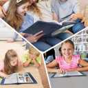 WAYUTO A5 Kpop Photocard Binder Y2K Aesthetic Blue photocard holder 20Pcs 4-Pocket Detachable Inner Pages Plush Puppy Photo Card Binder for 3-Inch Photocard with 2Pcs Colorful Heart Shaped Stickers