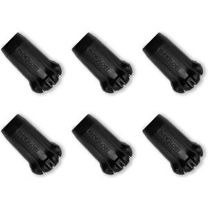 TREKOLOGY Black Trekking Pole Tips Replacement - Hiking/Walking Stick Tips for Walking Poles (New 6pc Pack)