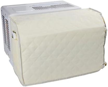 Winter Cover Inside Unit for U-shaped Air Conditioner, Window Air Conditioner Insulation Cover, Fit for Midea Danby Frigidaire U shaped Item (light yellow, 20" W x 7.8"D x 13" H)