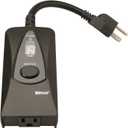 Woods 50013WD Outdoor 24-Hour Digital Photocell Timer with Light Sensor, Plug-In , Black