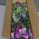 Grunyia Outdoor Artificial Flowers 16Pcs Fake Pansy Silk Flowers UV Resistant, Lifelike Faux Pansies for Planters Window Boxes Porch Garden Decor (Purple & Fuchsia)