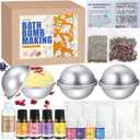 Bath Bomb Making Kit- DIY Bath Bomb Kit for Women, Make Your Own Bath Bombs, Bath Bomb Craft Kits with Bath Bomb Molds, Soap Making Kits, Bath Bomb Making Supplies Gifts for Girls Women
