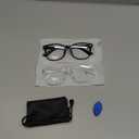 Blue Light Blocking Glasses - Fashion Square Eyeglasses, Anti UV Ray Computer Gaming Glasses Blue Blockers for Women/Men (*Black & Transparent)