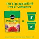 Miracle-Gro Potting Mix - For Container Plants, Flowers, Vegetables, Shrubs, Annuals, Perennials, Potting Soil Mix, Feeds up to 6 Months, 8 qt. (2-Pack)