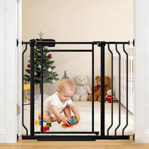 Fairy Baby 29.5-38.5 Inch Wide Triple Lock Acrylic Baby Gate for Doorways