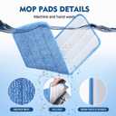 3 Pack Microfiber Mop Pads, Mop Replacement Pads Refills Floor Spray Mop Pads Wet Moping Pads Refill Reusable Pads Suitable for All Spray Mops Cleaning