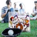 20 Pcs Baseball Gifts Bags with Handles Reusable Baseball Goodie Bags for Team Candy Birthday Party Supplies 8 x 8 x 3.15''