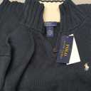 POLO RALPH LAUREN Men's Long Sleeve Cotton Cable 1/2 Zip Size Large