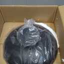 Modern Resin Pedestal Decorative Bowl, Large Fruit Bowl for Kitchen Counter, Stylish Key Bowl for Entryway Table, Matte Black