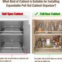Pull Out Cabinet Organizer, 17.1~28"W x 22.5"D Expandable Pull Out Shelves for Kitchen Cabinets, Heavy Duty Metal Slide Out Pantry Shelves Sliding Shelf for Home Kitchen,Under Sink,Bathroom,Wardrobe