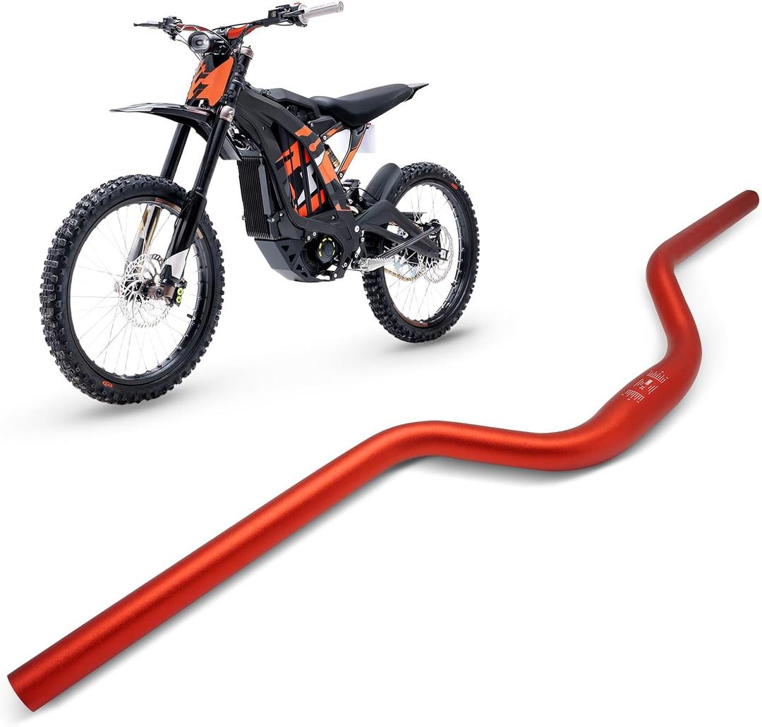 Electric Dirt Bike Handlebar for Surron Sur Ron Heighten 7/8" 22mm Handle Bar for Light Bee X/S LBX E-Ride Pro S SR SS 3.0 2.0 Talaria Sting XXX MX3 MX4 Taparia Red Motorcycle/4MM CNC