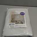 MIULEE White Blackout Curtains Linen Textured for Bedroom Nursery Thermal Insulated Room Darkening Grommet Curtains/Drapes for Living Room Decoration 52x84 Inch Grayish White 2 Panels