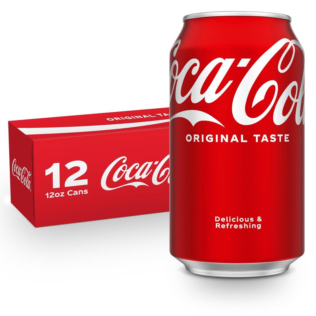 Coca-Cola Soda Soft Drink Fridge Pack Cans, 12 fl oz, 12 Pack (EXP 06/07/27)