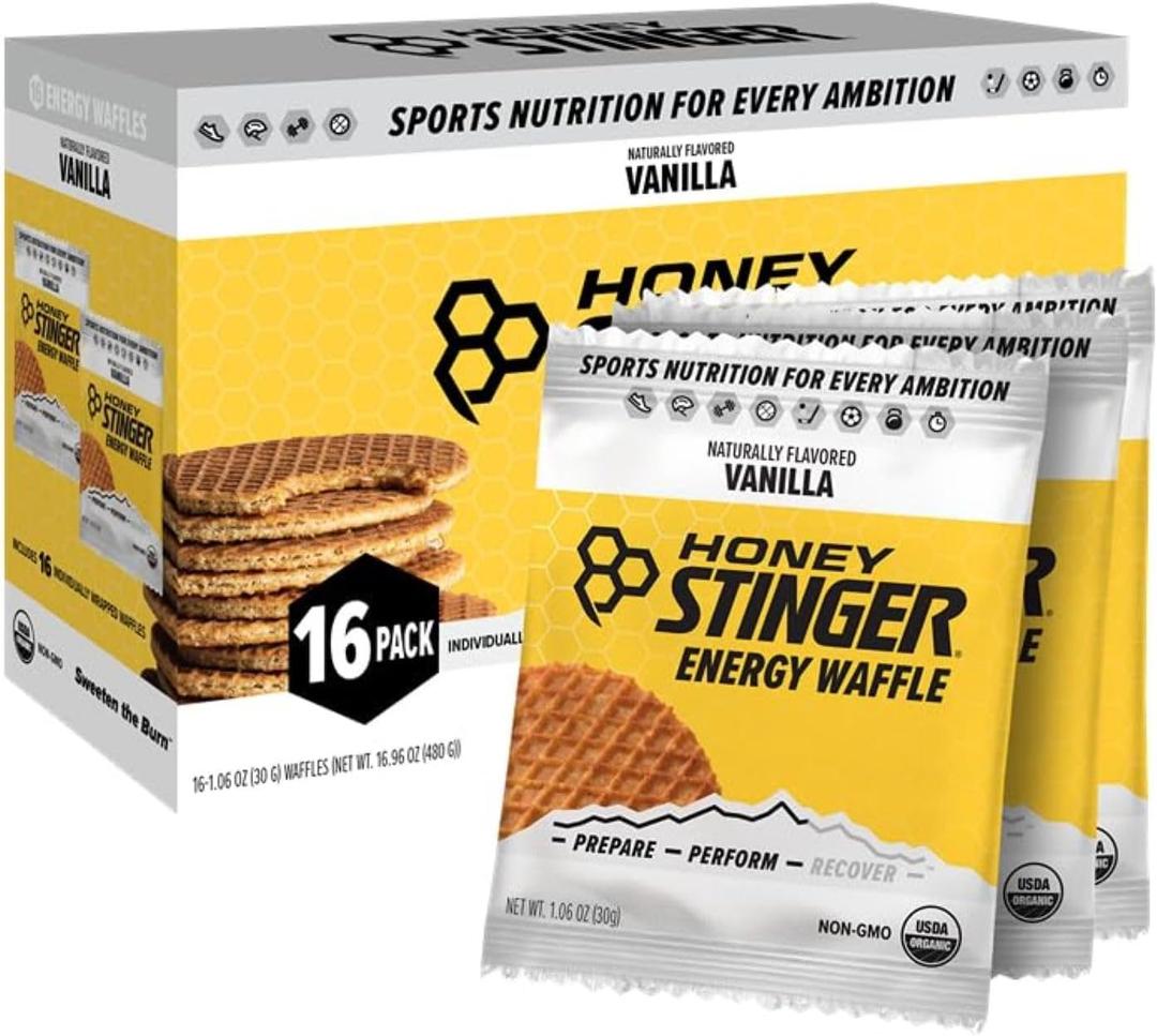 Honey Stinger Organic Stinger Waffles - Box of 16 (Vanilla)
