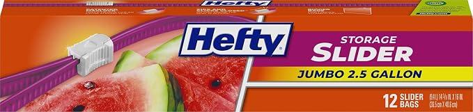 Hefty jumbo slider bags