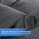 TEKAMON All Season Oversized Queen Comforter,Down Alternative Duvet Insert,Dark Grey