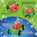 Maxx Bubbles Deluxe Bubble Lawn Mower Toy  Includes 4oz Bubble Solution | Outdoor Bubble Machine for Kids | Easy to Use, No Batteries Required | Amazon Exclusive, Red  Sunny Days Entertainmen