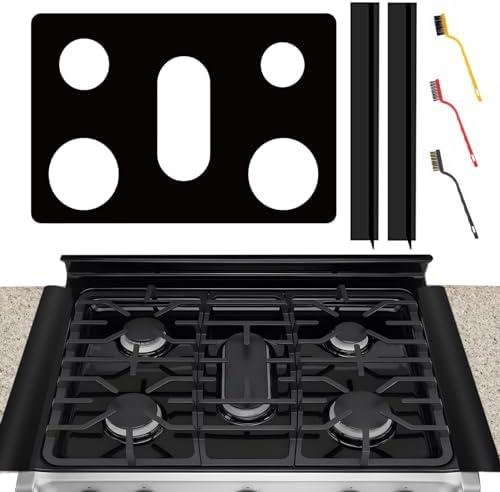 vaxusrtaet Stove Cover For LG Gas Stove Top Protector For Model LGLDG4315 LRG4115 LRG4113 LDG4313 LRGL5825, LSGL6335DF - Upgraded 0.4MM Thickness Stove Top Cover Guard With 2PCS Stove Gap Covers