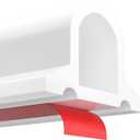 98 Inch Collapsible Shower Threshold Water Dam, Ideal for Wheelchair Accessible Silicone Shower Barrier Water Stopper Retention System Dry and Wet Separation for ADA Shower Bathroom (6ft) (White)