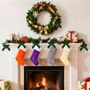 24 PCS 3.5 inches Forest Green Small Velvet Ribbon Bow Pre-Tied Twist Bows Ribbon for Crafts Gift Wrapping Bakery Candy Bags Hair Wedding Christmas Tree Wreath