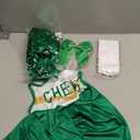 Cheerleader Costume for Girls Cheerleader Outfit for Kids Cheerleading Dress with Pom Poms for Halloween Dress Up (6-7 Years)