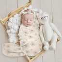 Lulumoon Baby Muslin Swaddle Blankets: Soft Receiving Blanket for Newborn - Cotton Swaddling Blankets for Neutral 3Pack(SandDaisy)
