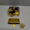 MNKXL Set of 4 Metal Christmas Stocking Holders for Mantle,Heavy Duty Weighted Stocking Holders for Mantle,Gold 3D Snowflake Stocking Holder for Tables Window Fireplace Christmas Decorations