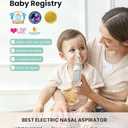 GROWNSY Nasal Aspirator for Baby, Electric Baby Nose Sucker with Larger Suction Chamber and More Powerful Suction, Automatic Nose Cleaner with Music and Light Soothing Function (Grey)