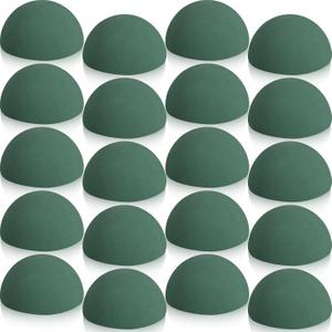 20 Pack Green Decorative Floral Foam for Making Bouquets Half Ball Block Dry Foam Balls Craft Supplies for Artificial Plant Floral Arrangement(3.54 x 1.77 Inch)