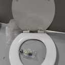 KOHLER Stonewood Quiet-Close, Round Toilet Seat Soft Close, Durable Wood, Easy Installation, Universal Fit, Home Essentials, White Finish, K-20467-0