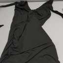 REORIA Women's Sexy Mini Dress Halter Sleeveless Backless Bodycon Criss Cross Ruched Short Dresses Party Night Club Outfits (Black Onyx)