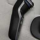 Philips Norelco Shaver 3900 Series, Wet and Dry Electric Shaver, P-Cap, Travel Pouch, Charging Stand, Storm Blue, Model S3341/92 (Silver New)