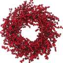 22 inches Christmas Wreath Door Wreath Stunning Red Berry Wreath Christmas Decoration