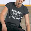 Mens Boyfriend Fiance Husband Shirts - Bridegroom Honeymoon Vacation Tees Valentine Gift Tops (Gray, M)