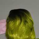 G&T Wig Green Bob Wavy Wigs for Women Lime Green Wig Middle Part Heat Resistant Party Halloween Cosplay Costume Wig(14 inch, ombre green)