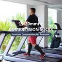 2 x Plus Size Compression Socks for Women Men Wide Calf L/XL-5XL (15-20mmhg) Knee High Socks Support Compression Stockings for Nurses and Flying (Zipper - 3 Pairs - Black)