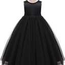 Jup'Elle Baby Girl Dresses Pageant Party Wedding Flower Girl Dress (Black, M)