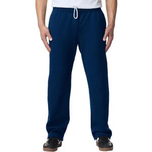 Gildan Adult Fleece Open Bottom Sweatpants with Pockets, Style G18300 (X-Large, Navy)