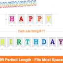 2 x Happy Birthday BannerPreStrung Burlap 9ft Birthday Decorations & Reusable Birthday Sign for Men, Women & Kids | Party Supplies Backdrop (Colorful)