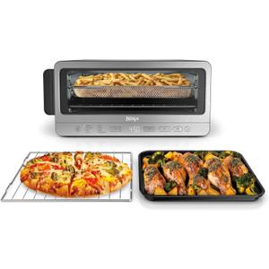 Ninja® Flip Toaster Oven & Air Fryer, Large Capacity, Stainless, SP151 | Stores Upright to Free Counter Space, Family Meals for Four in About 20 Minutes, Uses Less Power than a Standard Oven
