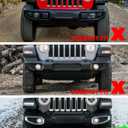 Front License Plate Frame for Jeep Wrangler JL JLU Gladiator JT 2018-2026 (for Plastic Bumper ONLY) Front Bumper License Plate Holder Mounting Bracket Cover Replace# 68293738AA CH1068167