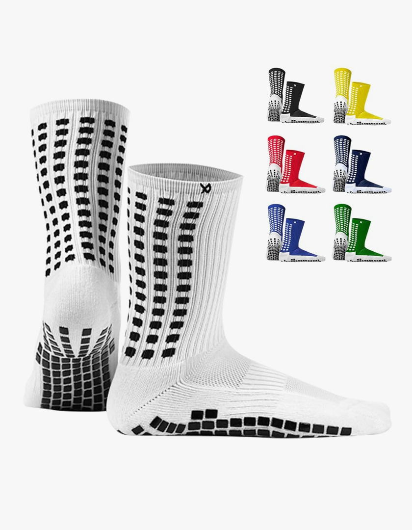 Lux Dual Grip Socks - Soccer Grip Socks for Men and Women. GripArray Performance & Comfort